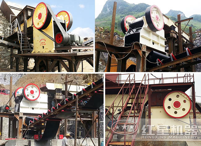 磷礦石顎式破碎機客戶現場