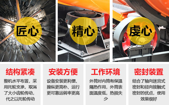 回轉(zhuǎn)式烘干機性能優(yōu)勢