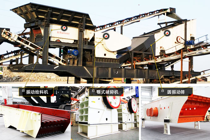 時產300噸可移動式石灰石粉碎機器多少錢一臺，配置哪些設備