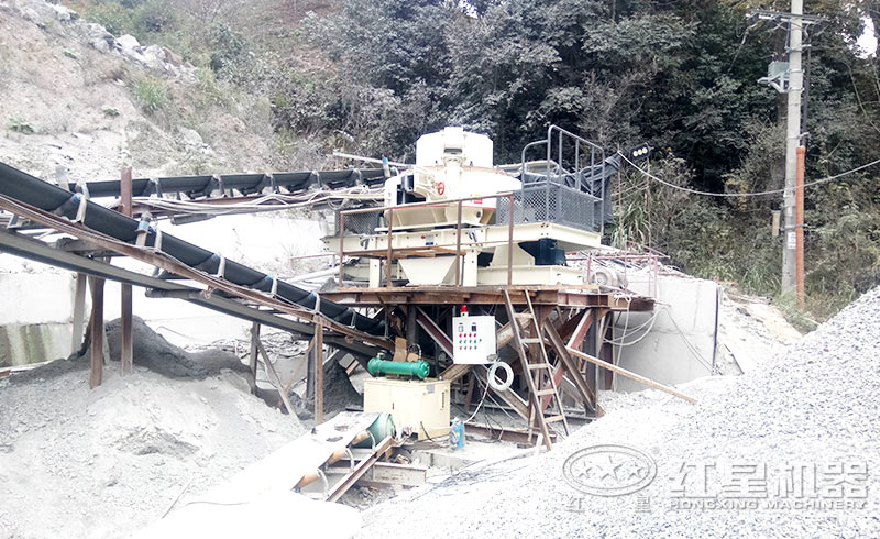 沖擊式制沙現場