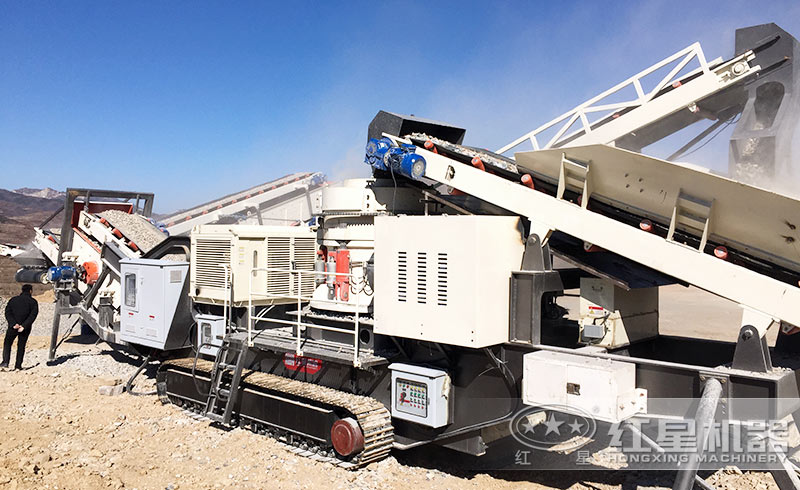 移動圓錐破碎機作業現場