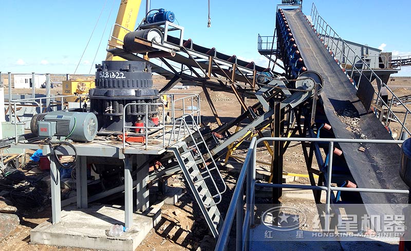 圓錐破碎機加工現場