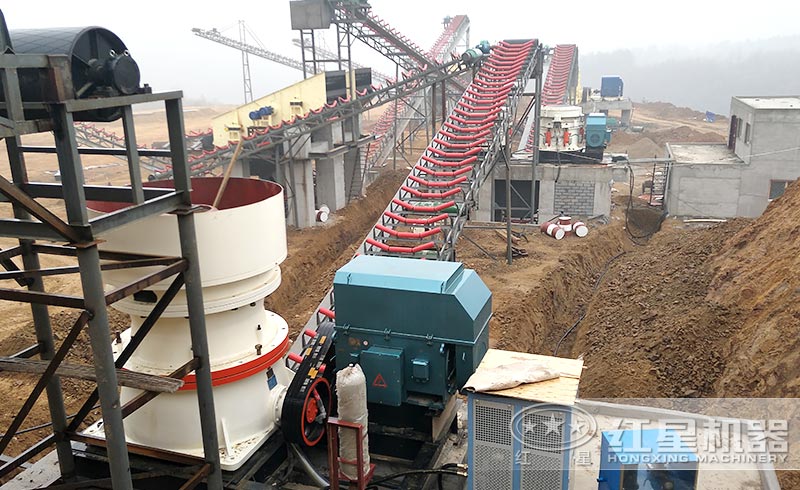 時產300噸花崗巖制砂生產線全套設備及一手現場視頻