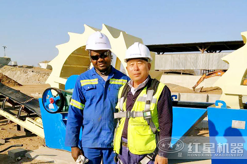 洗砂機售后回訪現場