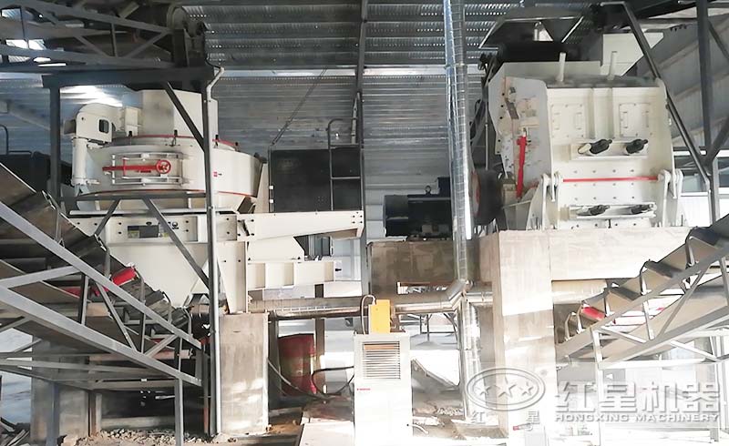 建筑垃圾圓錐破碎機案例介紹（紅星機器）