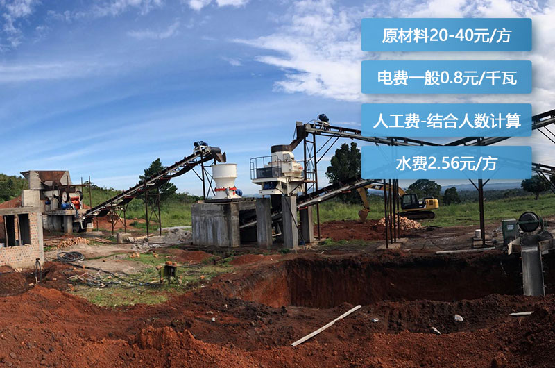 制砂機生產一方沙子成本是多少？制砂機每小時能產多少方？